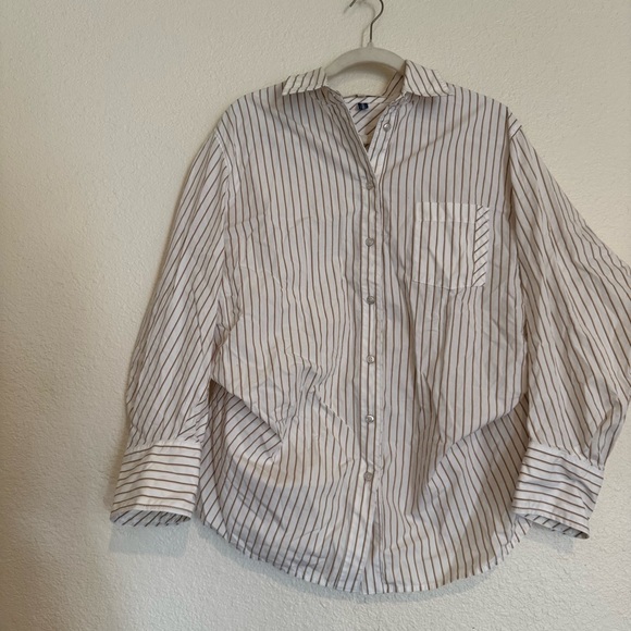 NWOT free people Sabine Striped Articulated Shirt - Picture 6 of 15